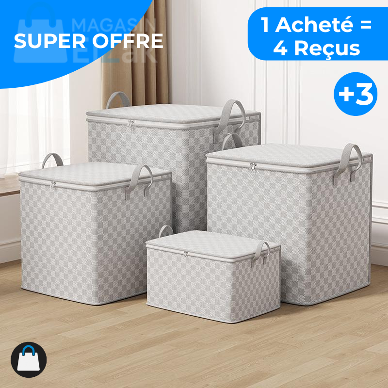 Kit 4 Boîtes de Rangement Premium 30L–220L – EiZak