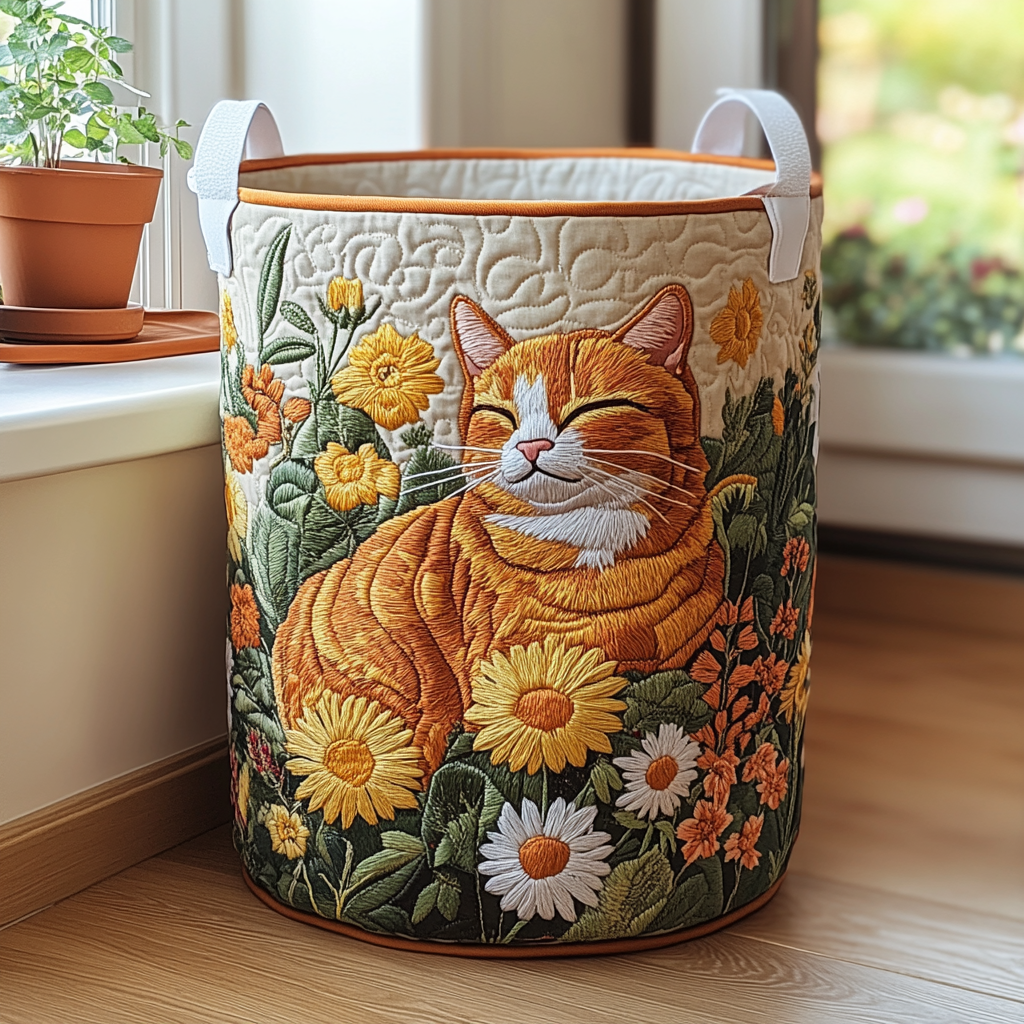 Gatto del Bosco | Canestro Portabiancheria Fatto a Mano