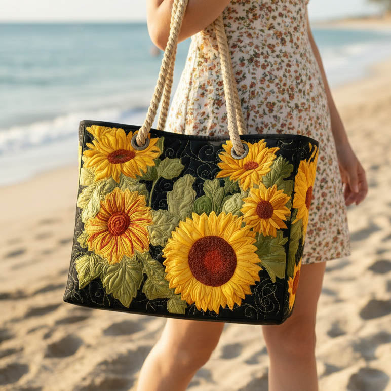 Borsa da Spiaggia Fatta a Mano | Girasole