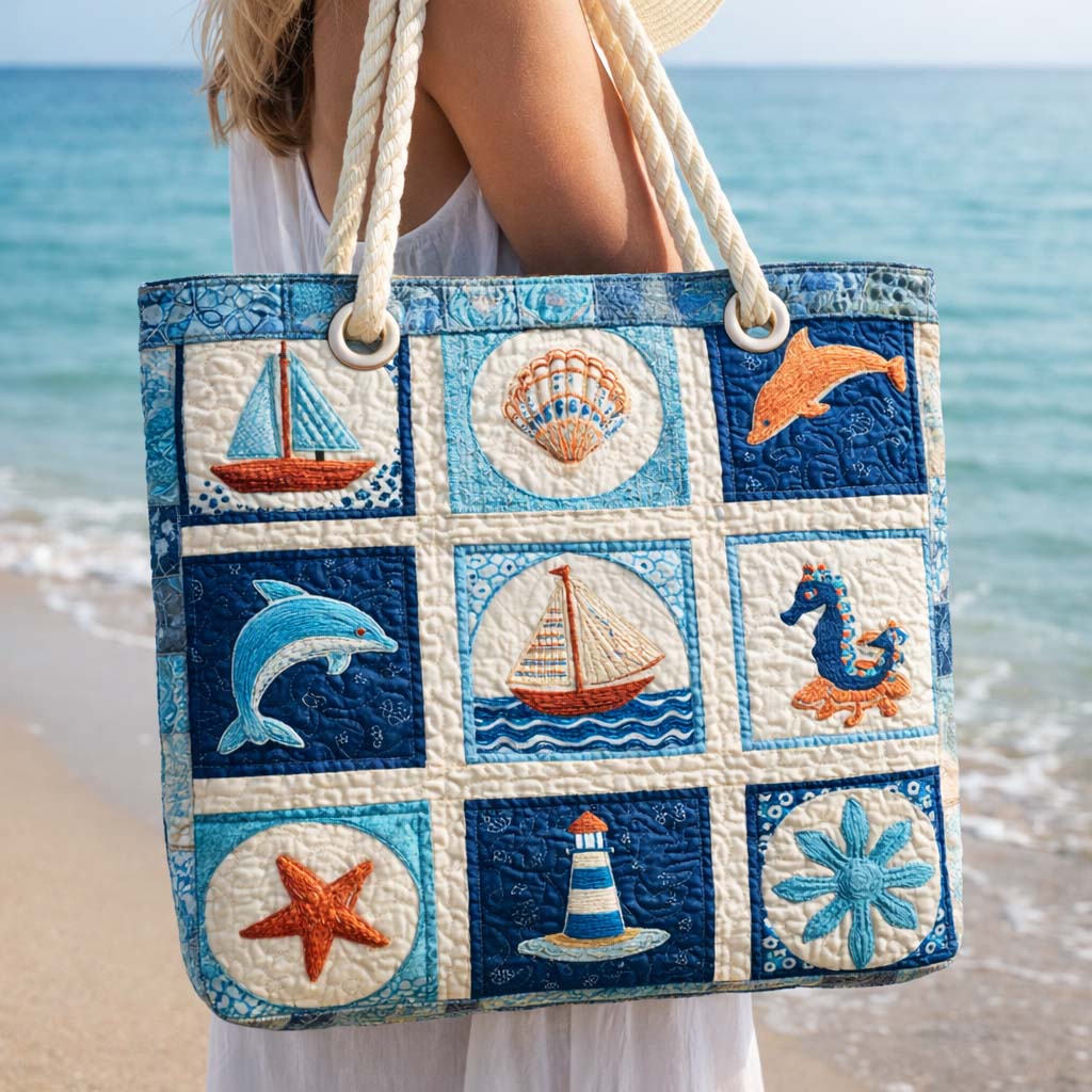 Borsa da Spiaggia Fatta a Mano | Creature Marine