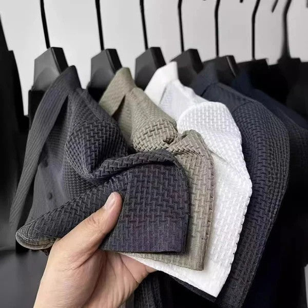Achetez 1 Recevez-en 2 – Polo Rafraîchissant En Jacquard: Noir + Bleu
