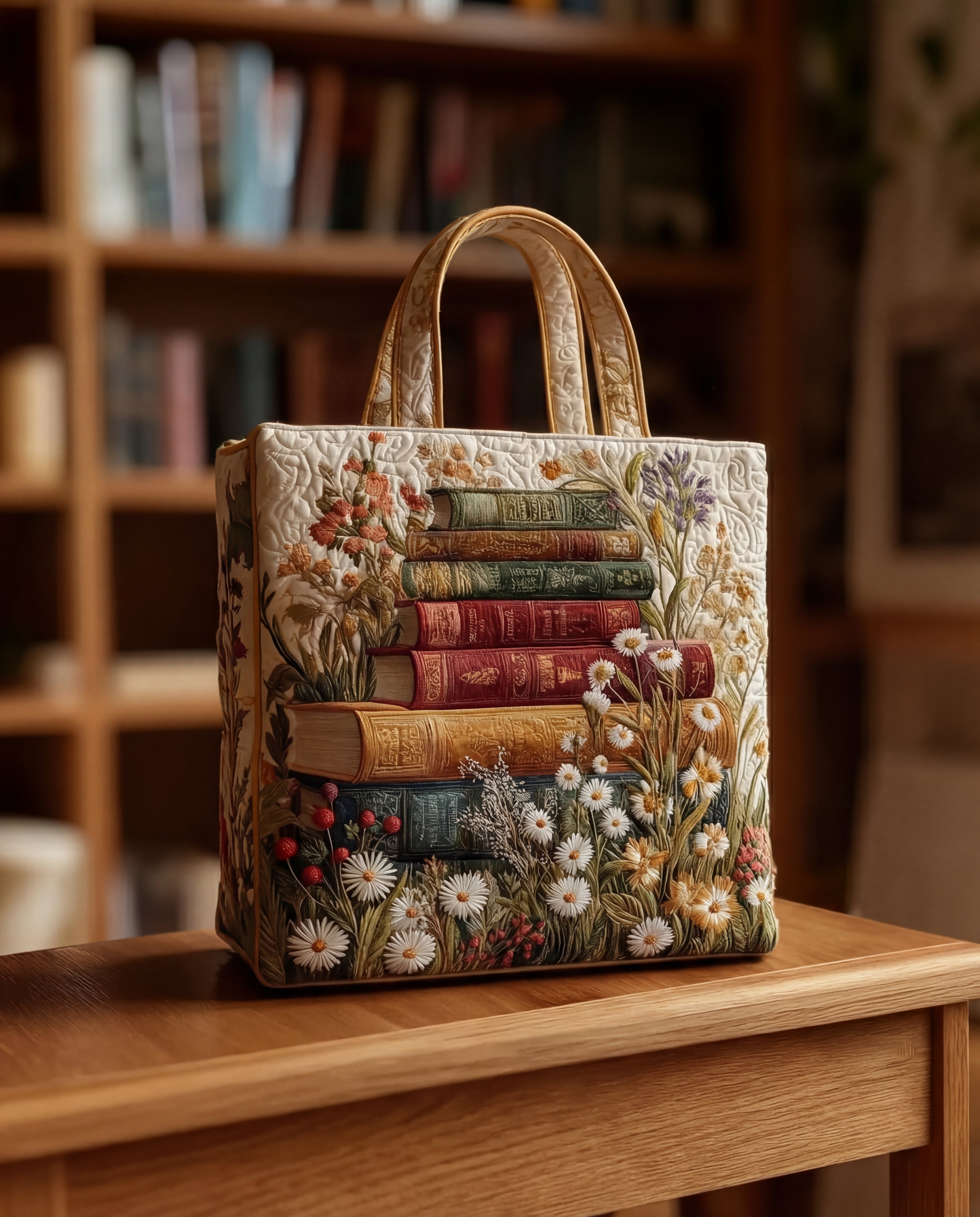 Borsa Artigianale Trapuntata 'Motivo Floreale'