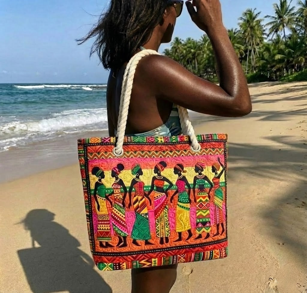 Borsa da Spiaggia Fatta a Mano | Regine di Melanina