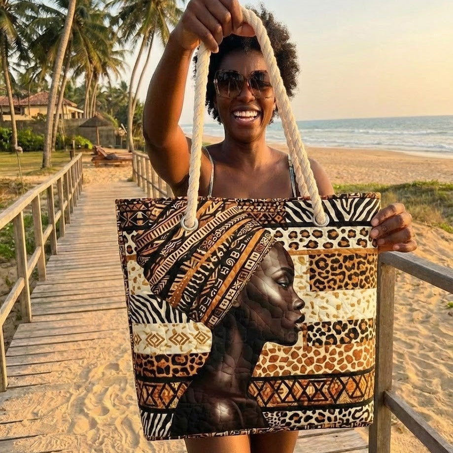 Borsa da Spiaggia Fatta a Mano | Regina di Melanina