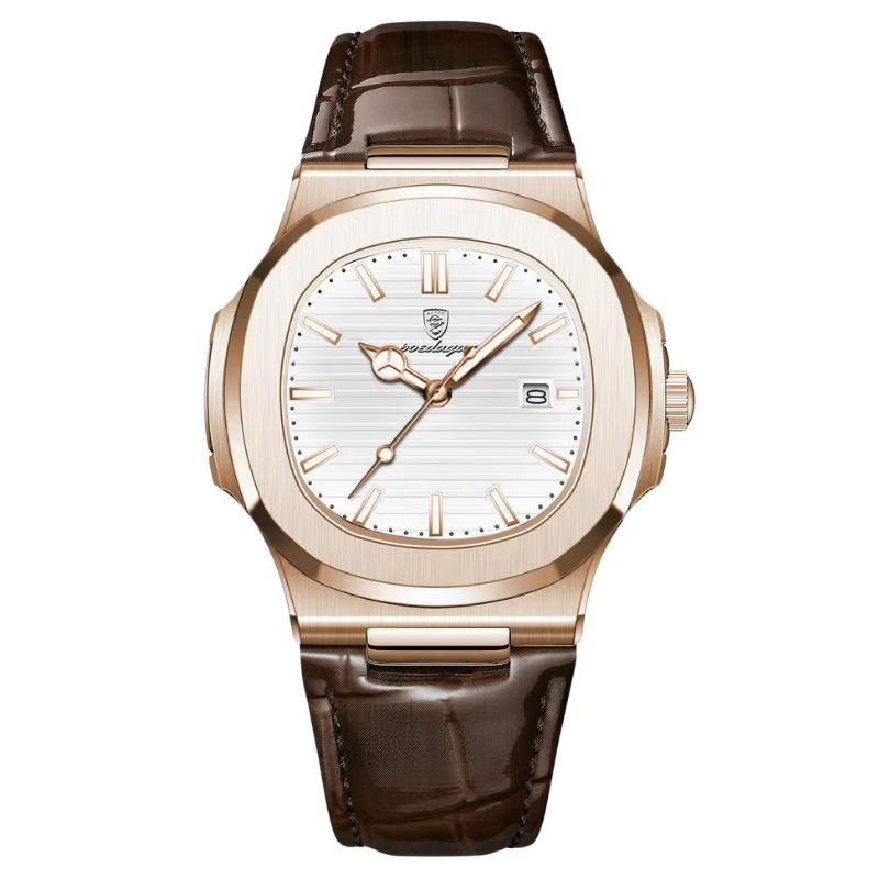 Montre Quartz Carrée - Rose Doré