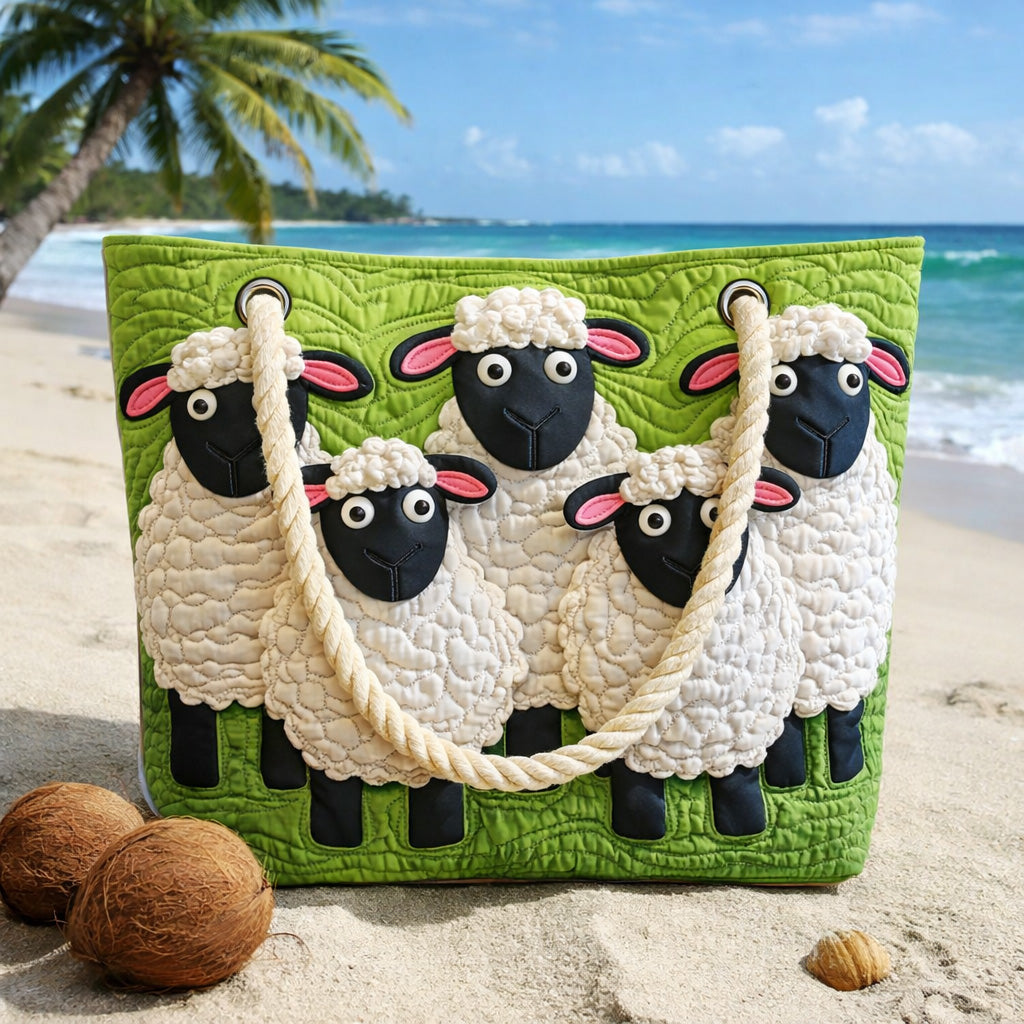Borsa da Spiaggia Fatta a Mano | Cielo di Pecorelle