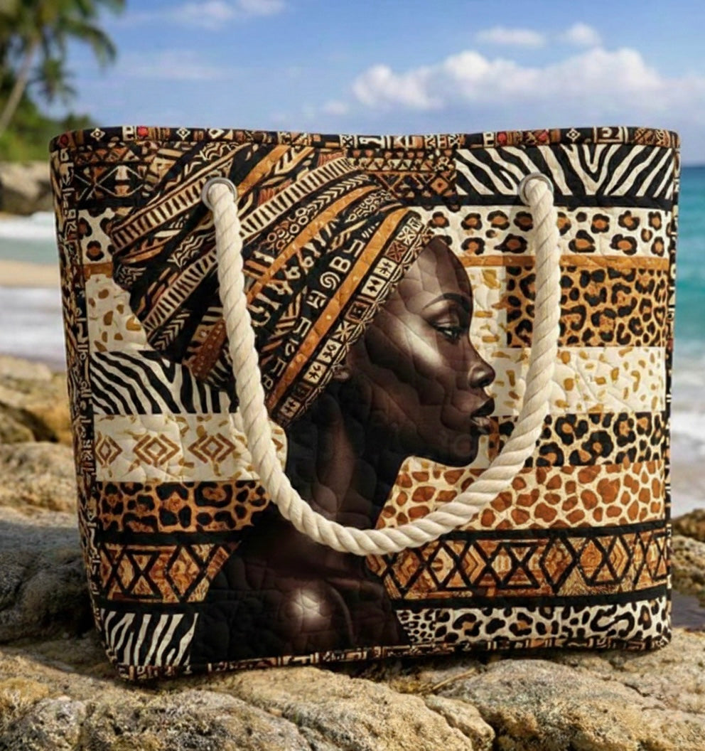 Borsa da Spiaggia Fatta a Mano | Regina di Melanina