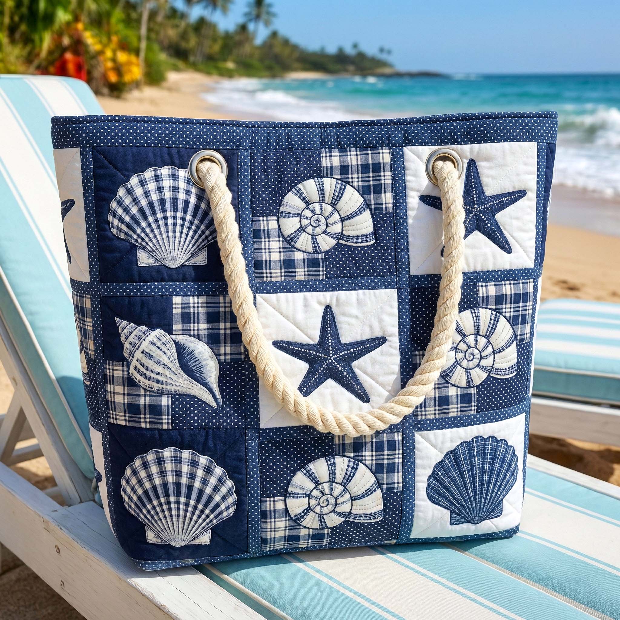 Borsa da Spiaggia Fatta a Mano | Serenità di Conchiglie