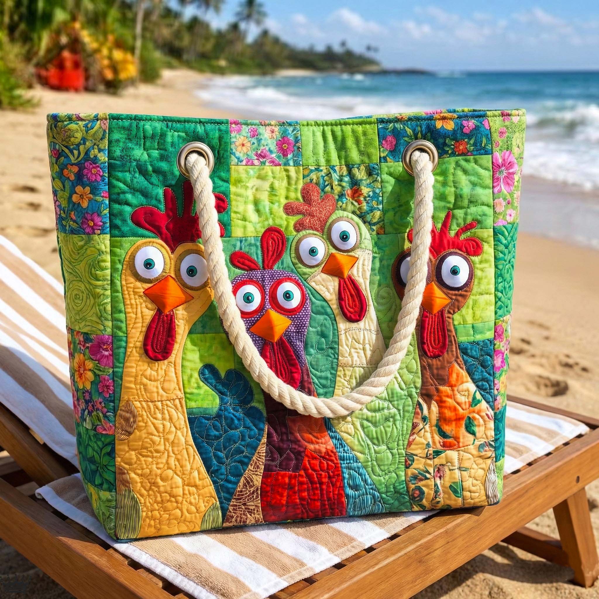 Borsa da Spiaggia Artigianale | Pollo Funky