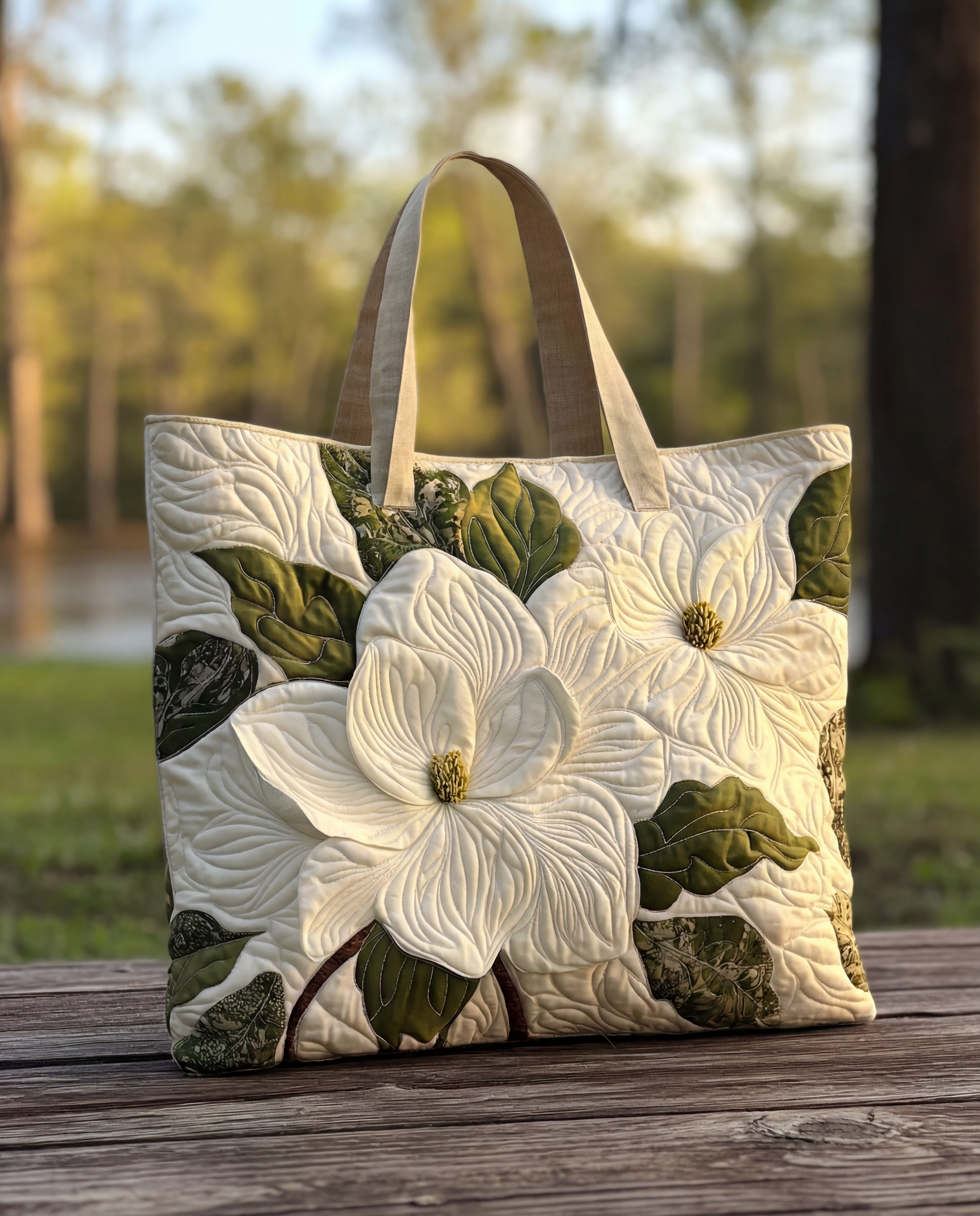 Borsa Artigianale Trapuntata 'Motivo Floreale'
